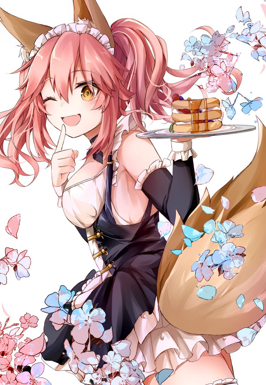 tamamo and tamamo no mae (fate and 2 more) drawn by watanai72