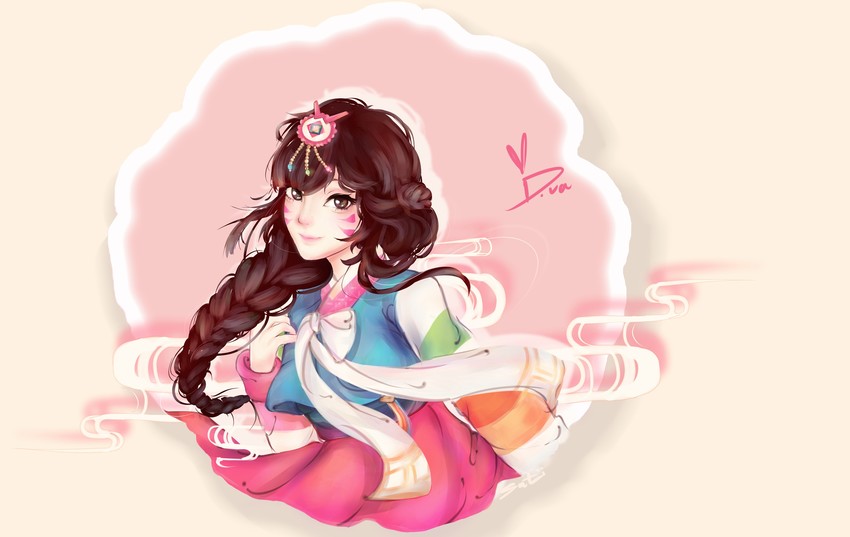 d.va and palanquin d.va (overwatch and 1 more) drawn by satongsati