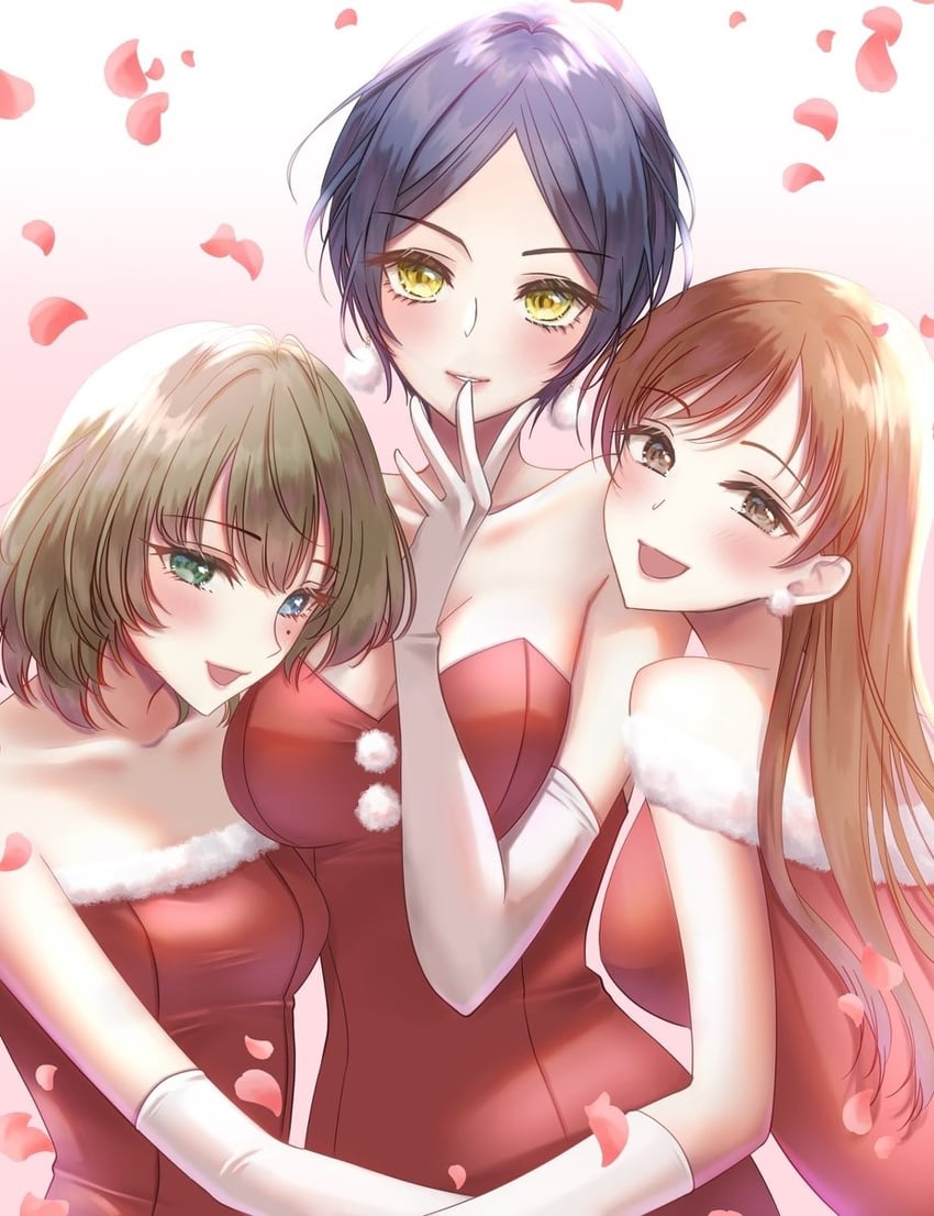 takagaki kaede, nitta minami, and hayami kanade (idolmaster and 1 more) drawn by ayn_(ayn_kau)