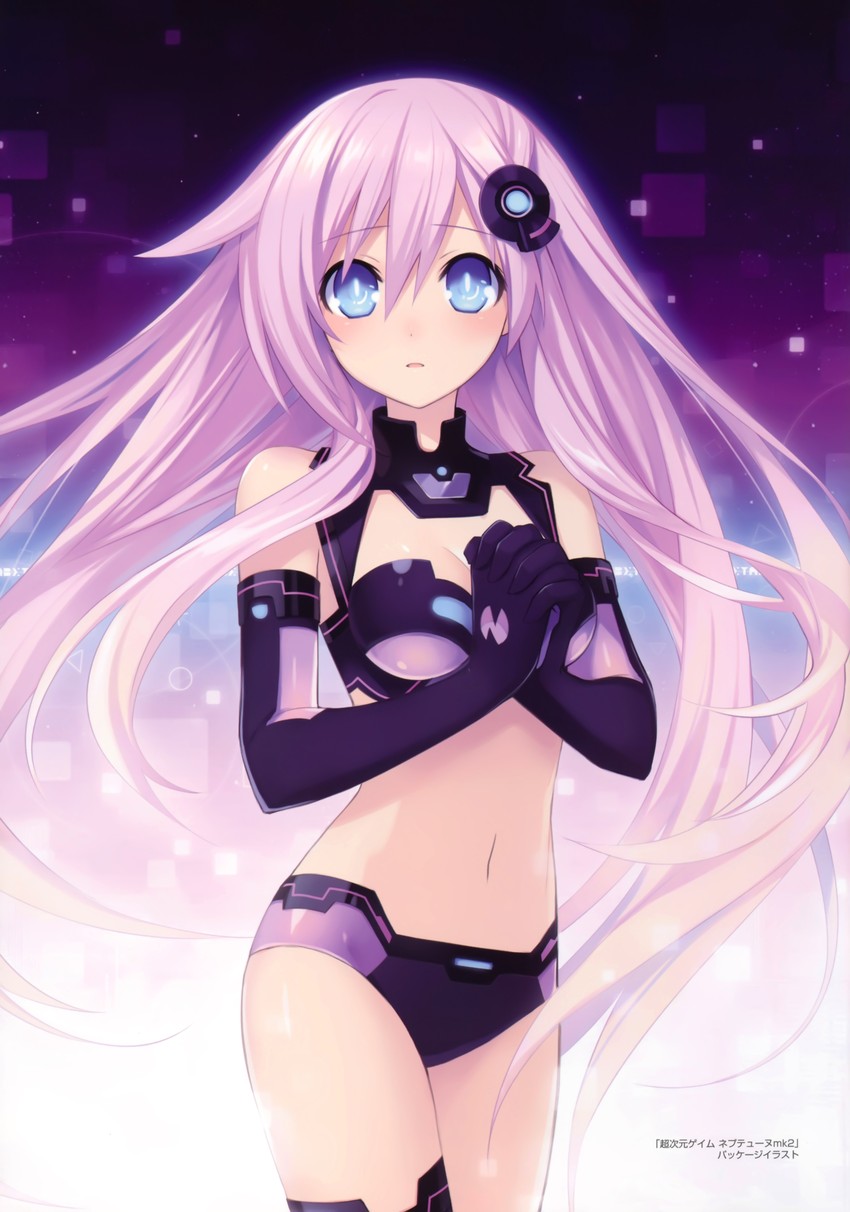 nepgear and purple sister (neptune and 1 more) drawn by tsunako