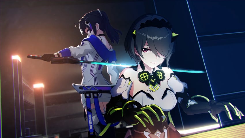 raiden mei and rita rossweisse (honkai and 1 more)