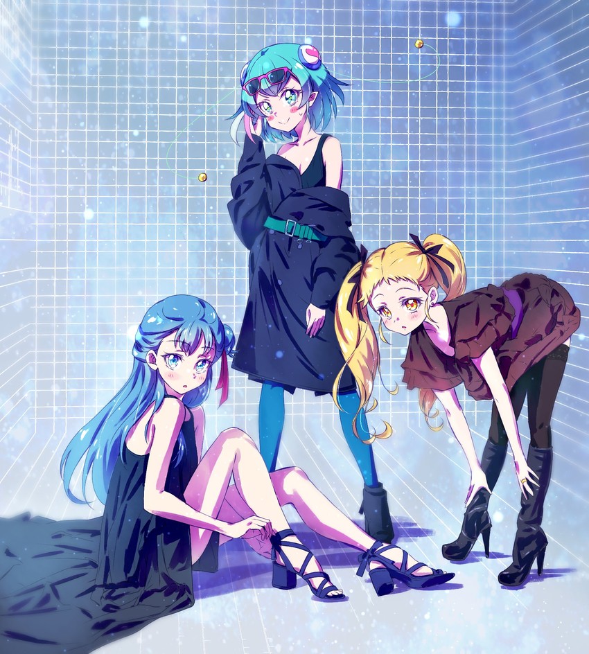 hagoromo lala, kasugano urara, and yakushiji saaya (precure and 3 more) drawn by kyoutsuugengo