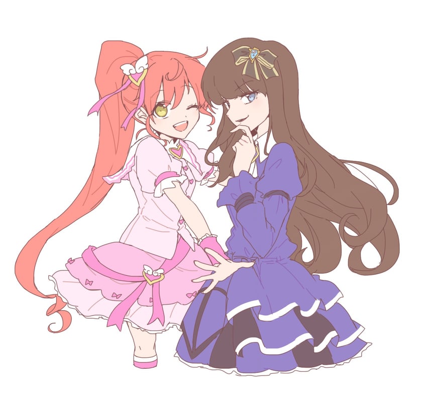 kurosu aroma and shiratama mikan (pretty series and 1 more) drawn by nojima_minami