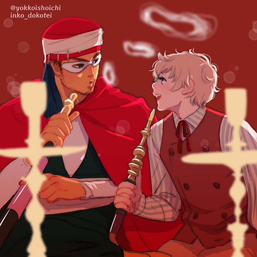 turkey and latvia (axis powers hetalia) drawn by inko_ai_takita