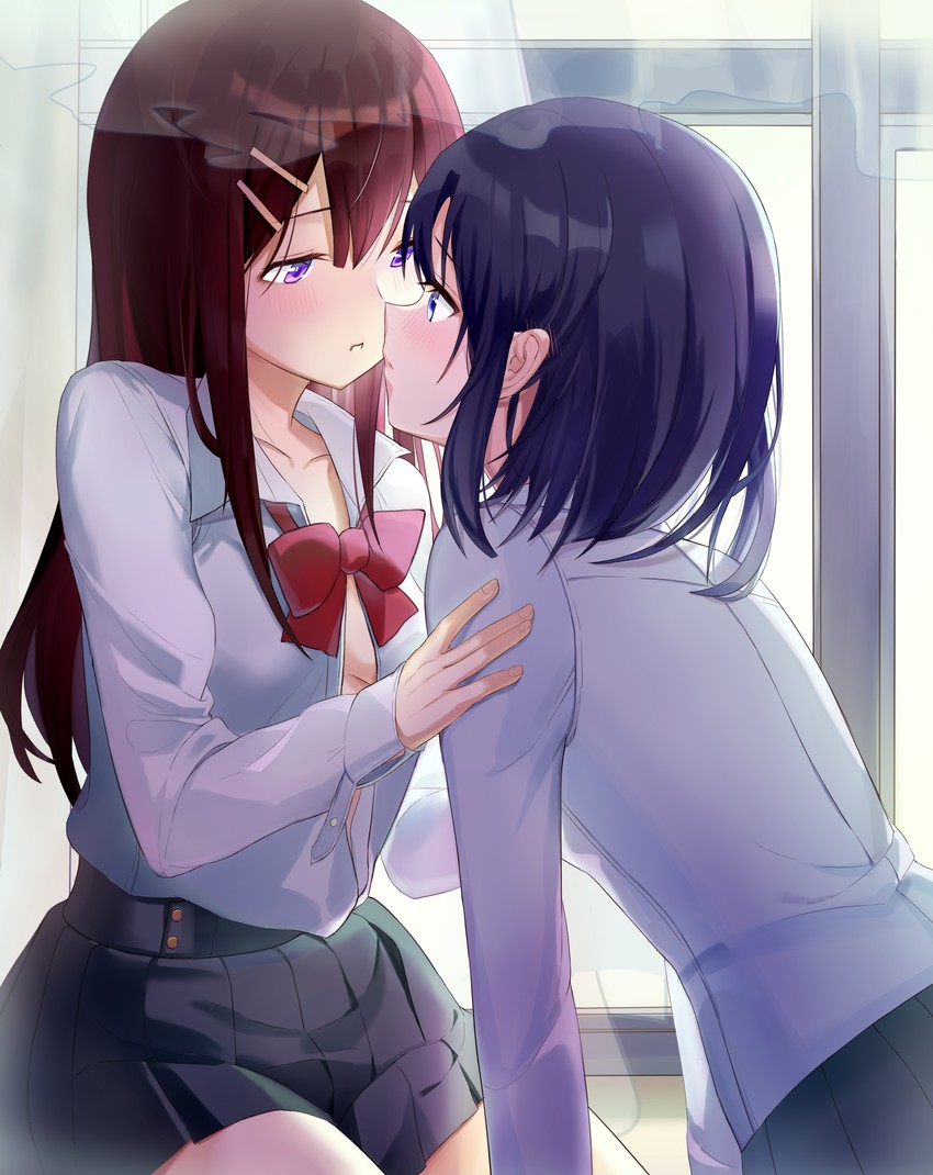 adachi sakura and shimamura hougetsu (adachi to shimamura) drawn by naga_naga