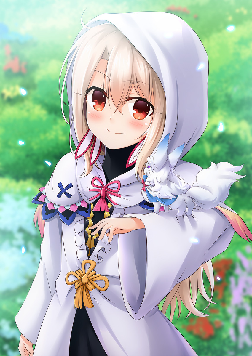 illyasviel von einzbern, fou, and merlin (fate and 2 more) drawn by morokoshi_(tekku)