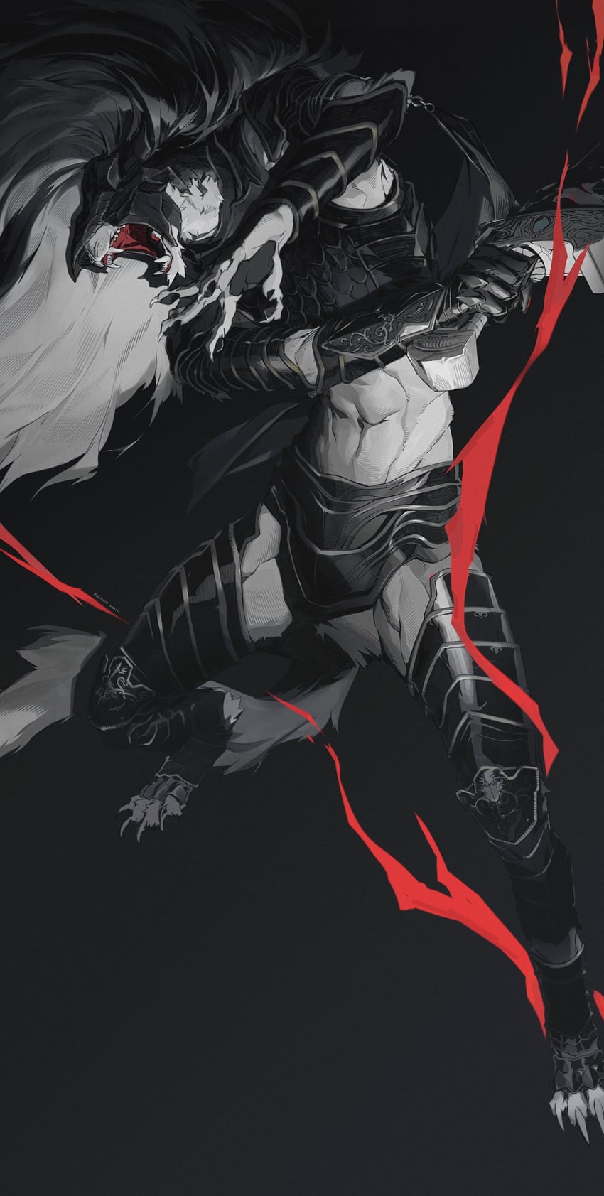 maliketh the black blade (elden ring) drawn by yoshi_kaoru