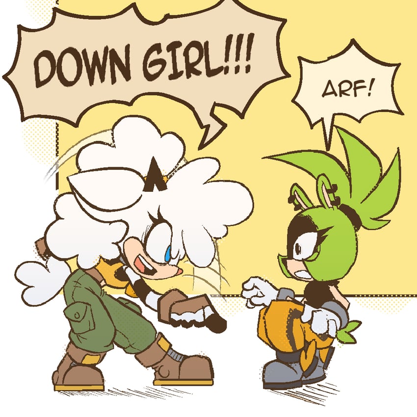 surge the tenrec and lanolin the sheep (sonic and 2 more) drawn by raccoon_art4