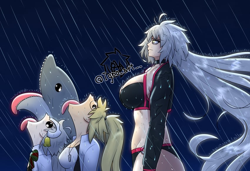 jeanne d'arc alter, jeanne d'arc, and jeanne d'arc alter santa lily (fate and 1 more) drawn by igno_art
