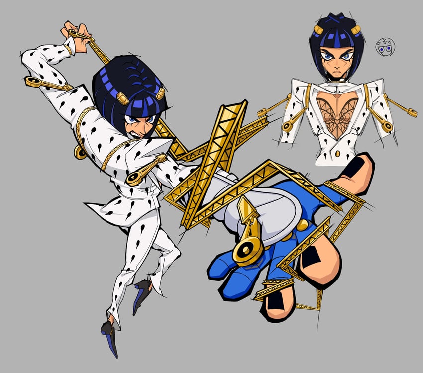 bruno bucciarati and sticky fingers (jojo no kimyou na bouken and 1 more) drawn by shikinamisooryu