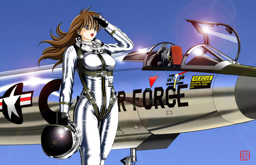 chuck yeager (original and 1 more) drawn by geitassha