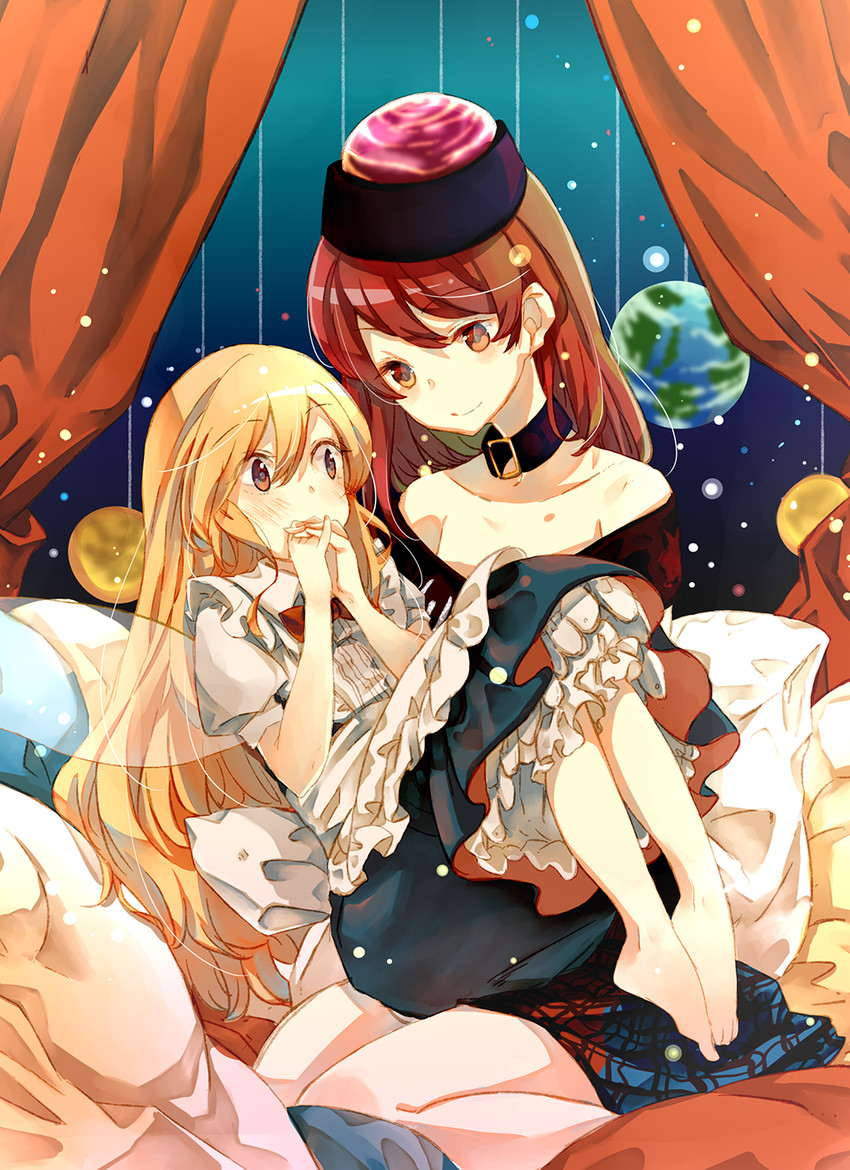 clownpiece and hecatia lapislazuli (touhou) drawn by atoki
