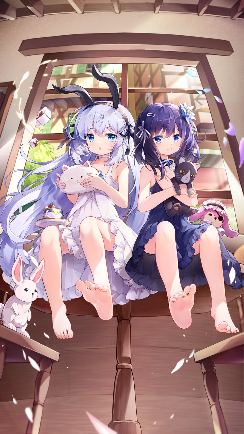 kafuu chino and fuiba fuyu (gochuumon wa usagi desu ka?) drawn by hehehzb