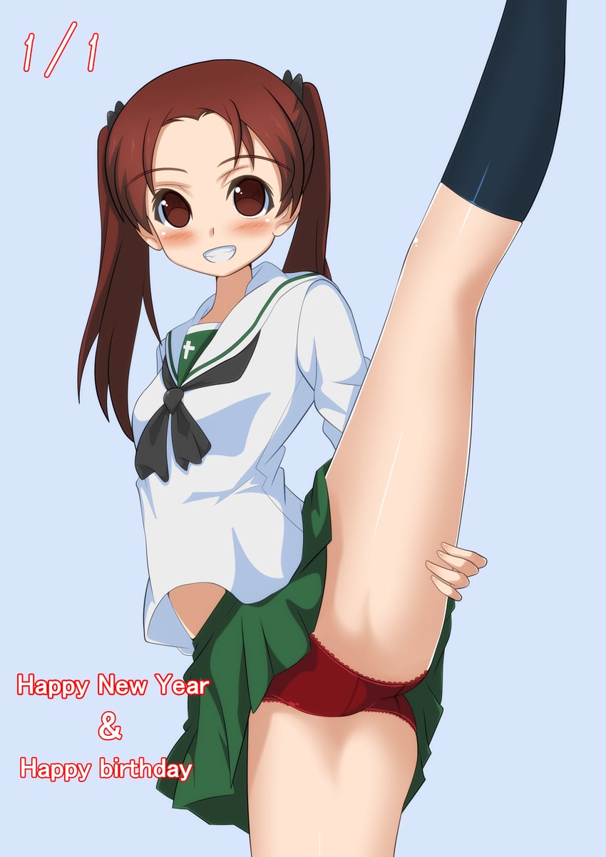 kadotani anzu (girls und panzer) drawn by qtarou