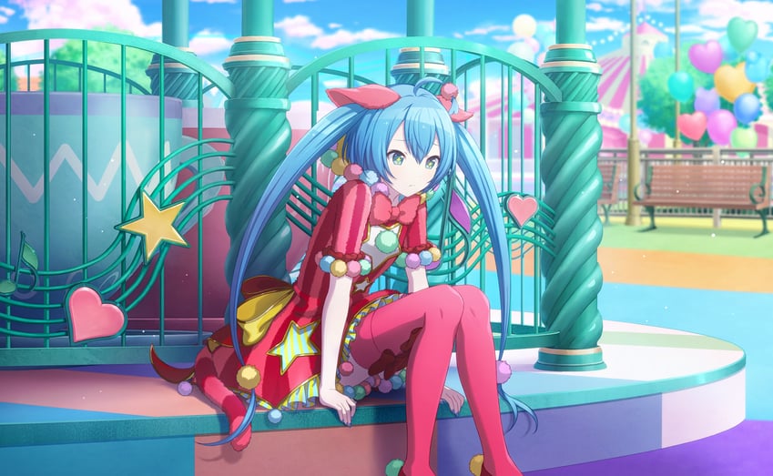hatsune miku and wonderlands x showtime miku (vocaloid and 1 more) drawn by colorful_palette