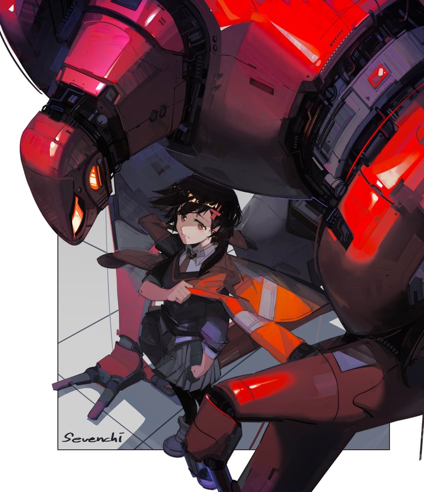 peni parker and sp//dr (marvel and 3 more) drawn by sevenchi