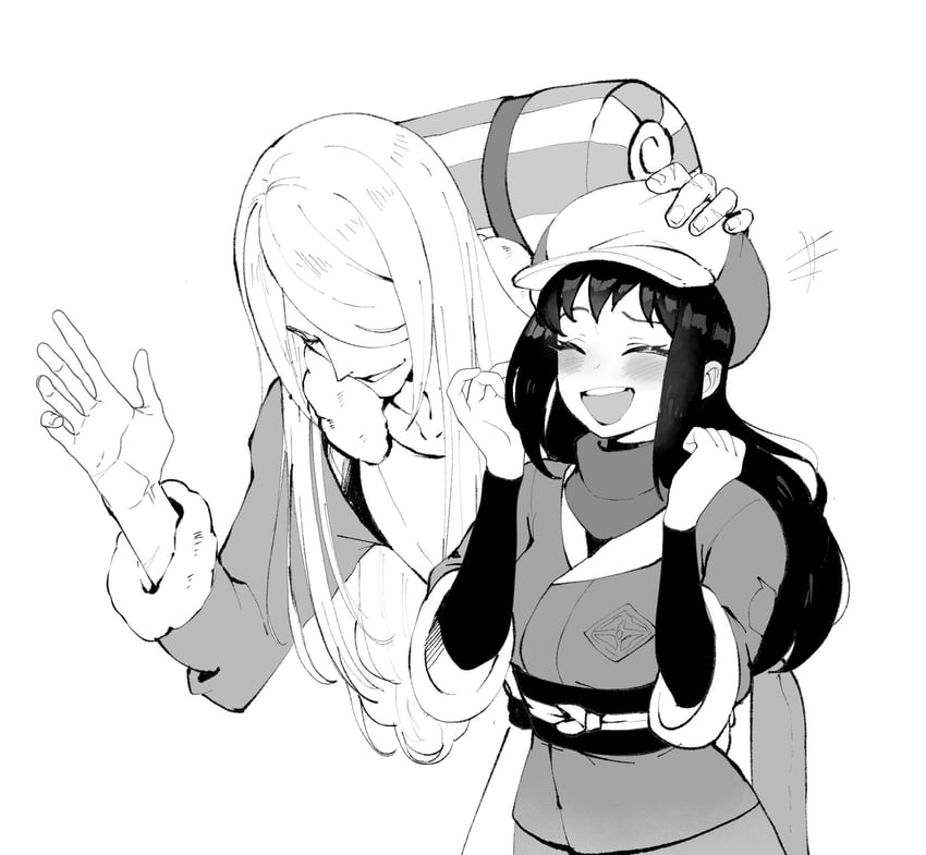 akari and volo (pokemon and 1 more) drawn by nyantcha