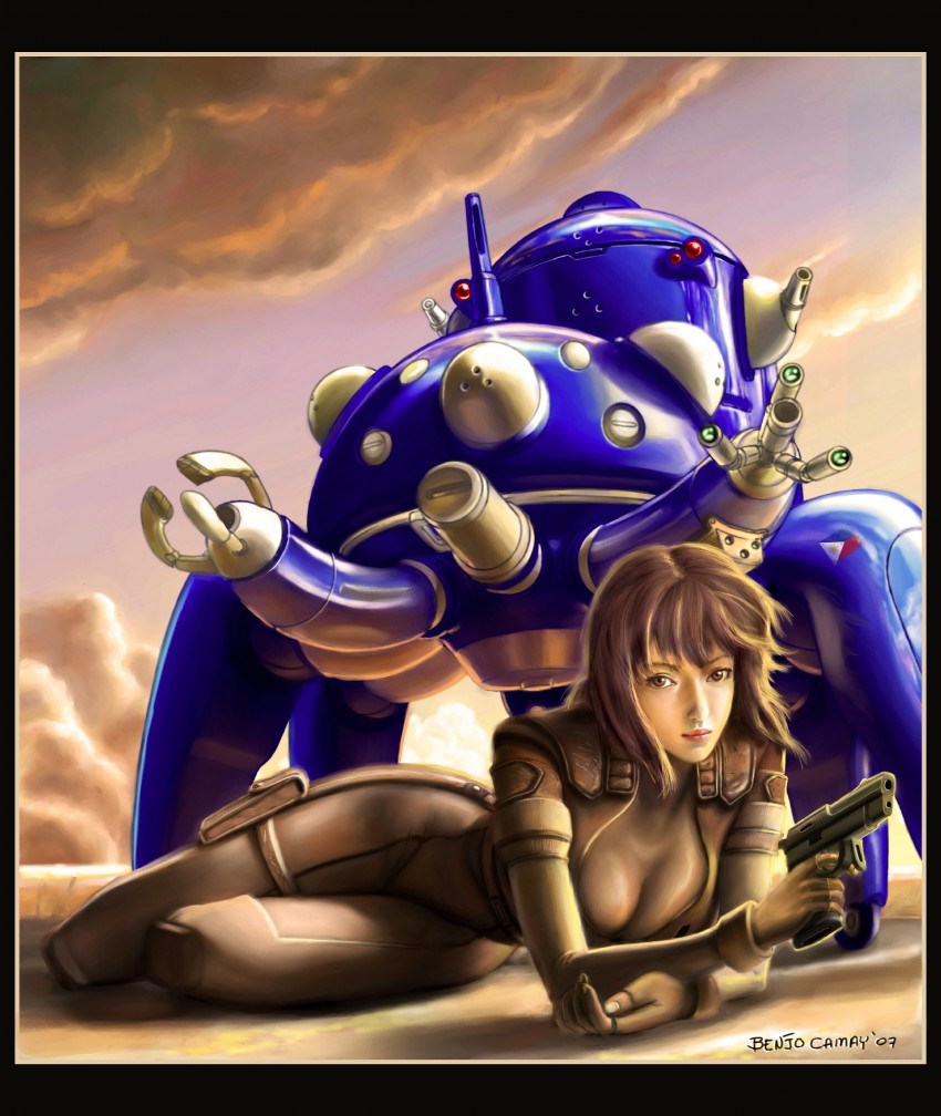 kusanagi motoko and tachikoma (ghost in the shell and 1 more)