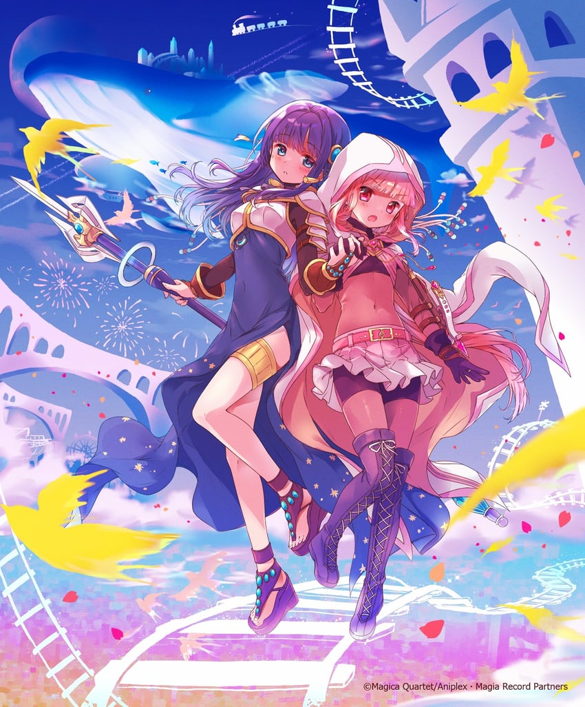 tamaki iroha and nanami yachiyo (mahou shoujo madoka magica and 1 more) drawn by kashi_neko and punyan
