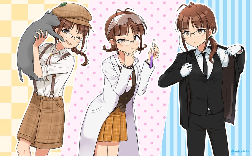 akizuki ritsuko (idolmaster and 2 more) drawn by merukyara