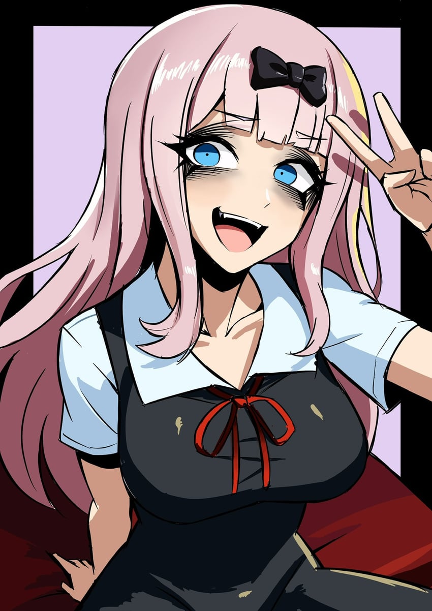 fujiwara chika (kaguya-sama wa kokurasetai ~tensai-tachi no renai zunousen~) drawn by nagainegi