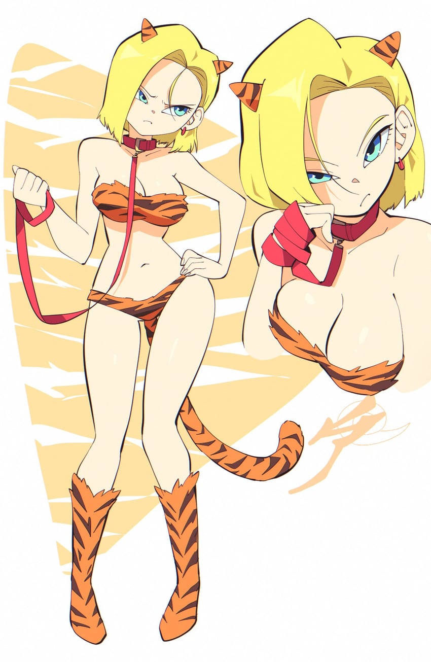 android 18 (dragon ball and 1 more) drawn by aetherion
