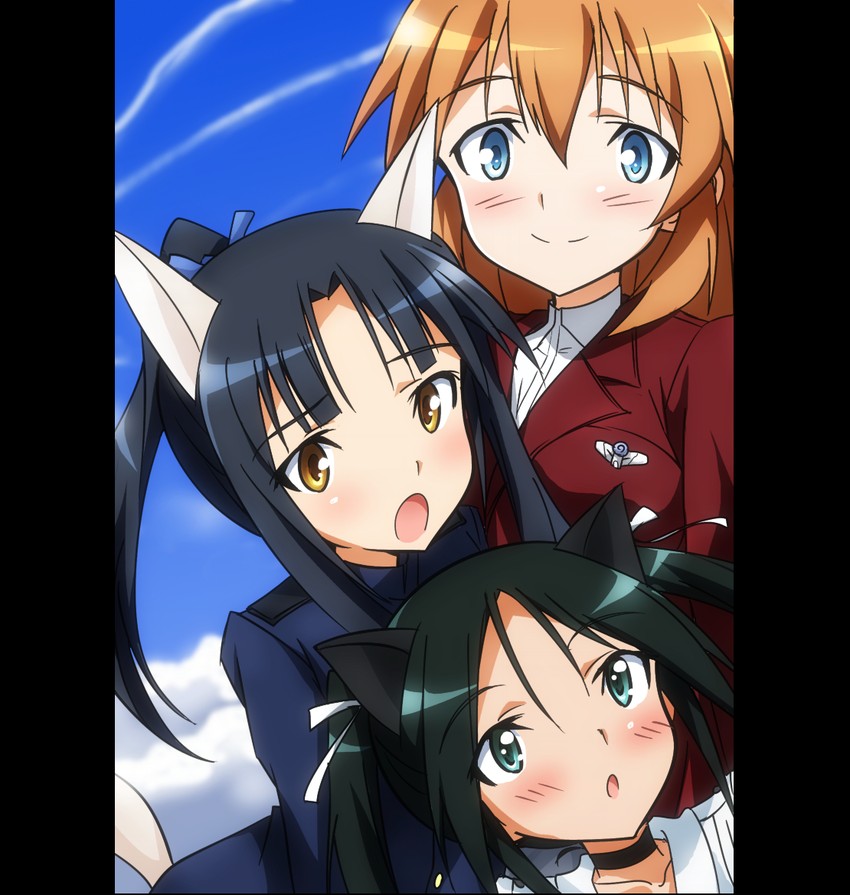 charlotte e. yeager, francesca lucchini, and hattori shizuka (world witches series and 1 more) drawn by tokiani