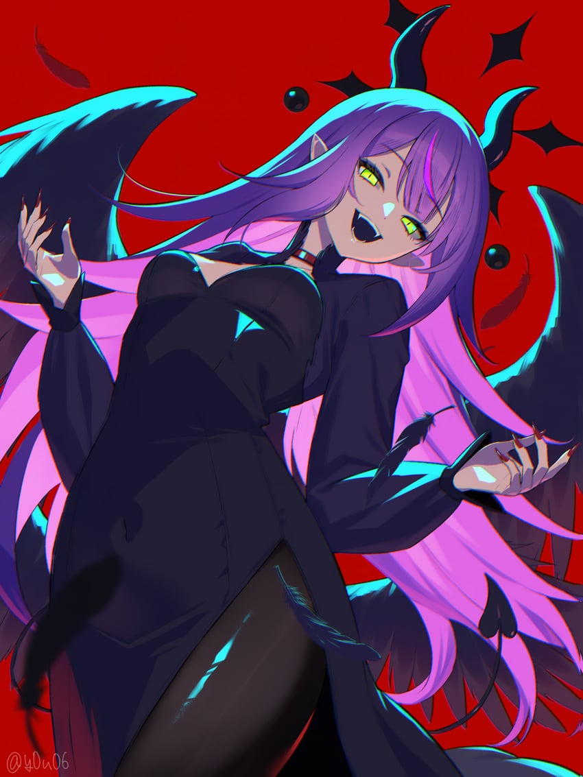 tokoyami towa (hololive and 1 more) drawn by you06