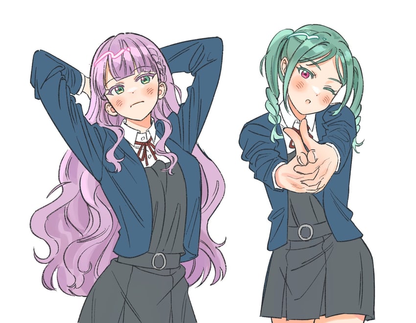 wien margarete and onitsuka tomari (love live! and 1 more) drawn by idgukgu