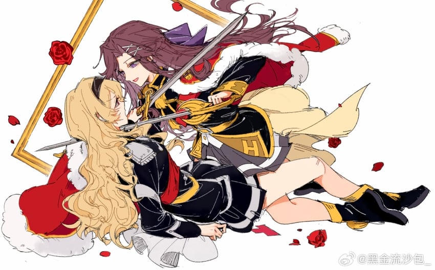 saijou claudine and tendou maya (shoujo kageki revue starlight) drawn by heijin_liushabao