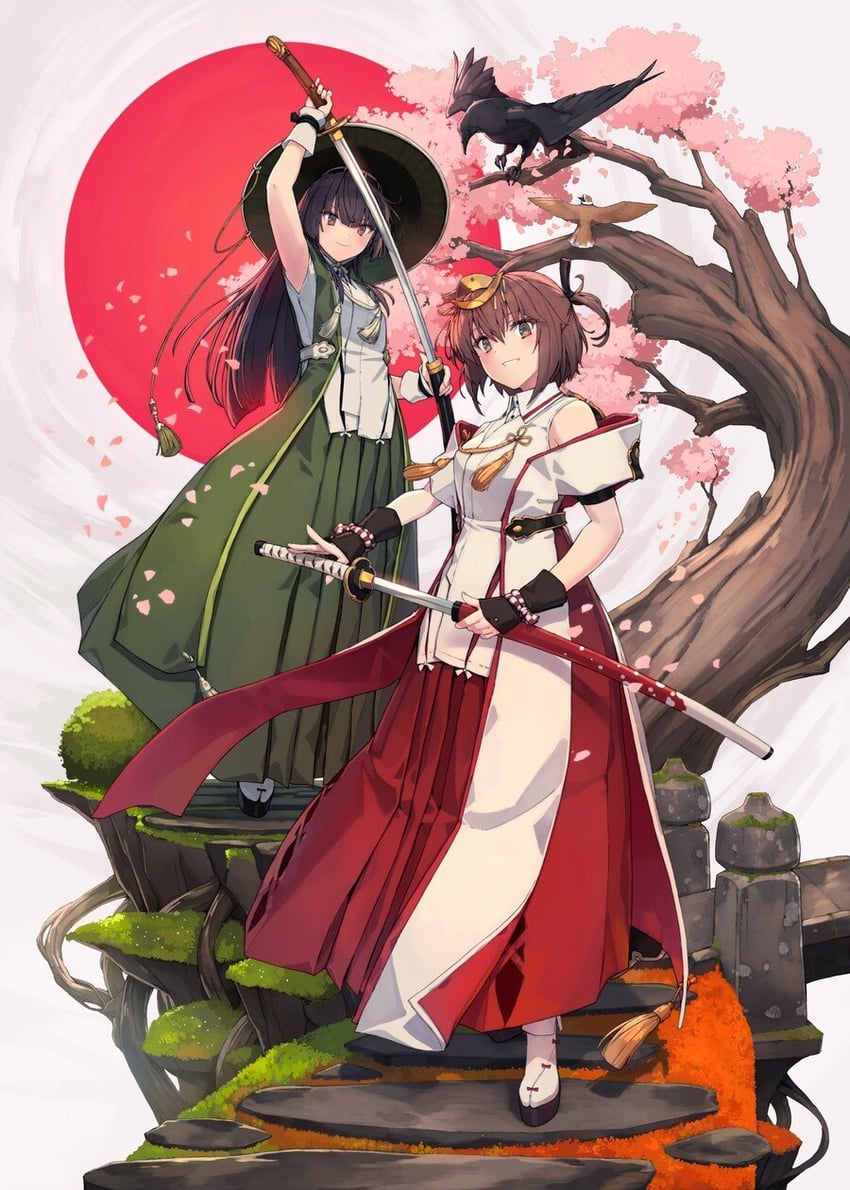 etou kanami and juujou hiyori (toji no miko) drawn by shizuma_yoshinori