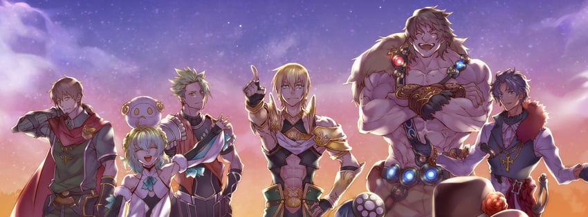 hector, charlotte corday, jason, super orion, bartholomew roberts, and 1 more (fate and 1 more) drawn by kotobuki_toro