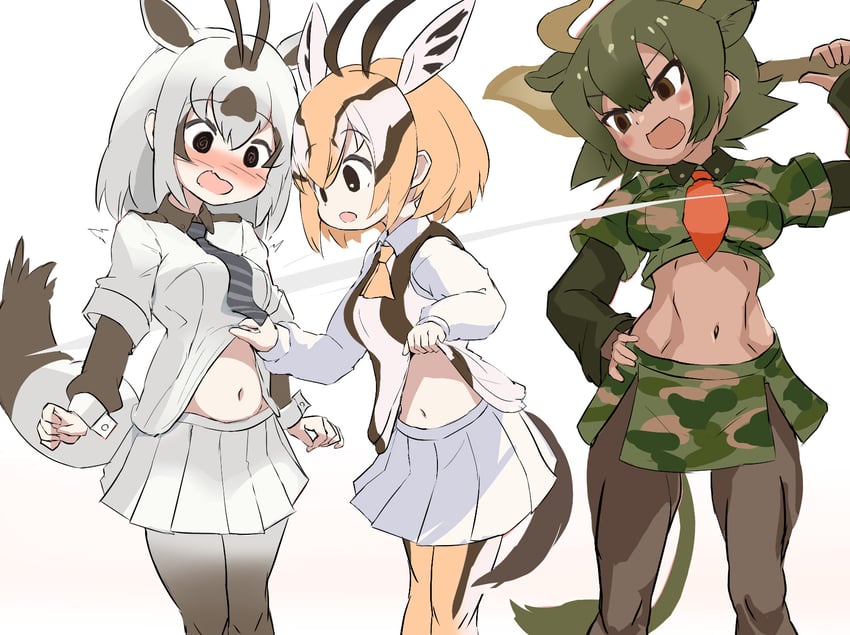aurochs, arabian oryx, and thomson's gazelle (kemono friends) drawn by koutsuu_(koutuukanseikan)