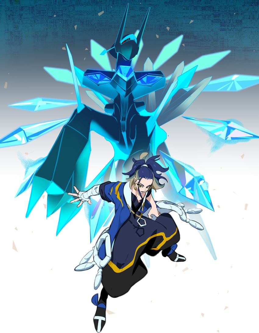 adaman and dialga (pokemon and 1 more) drawn by take_bayashi_3d