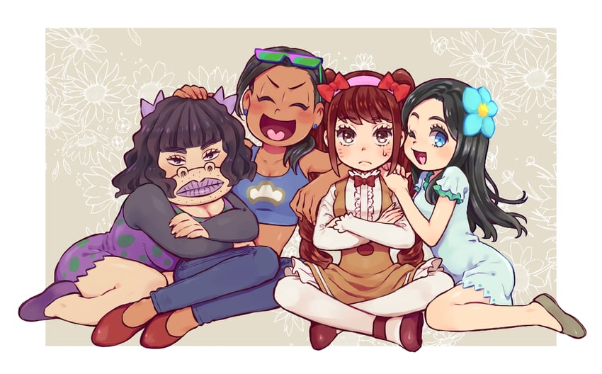 chibita, karako, chibimi, flower fairy, and dobusu (osomatsu and 1 more) drawn by kabu_(bekka)