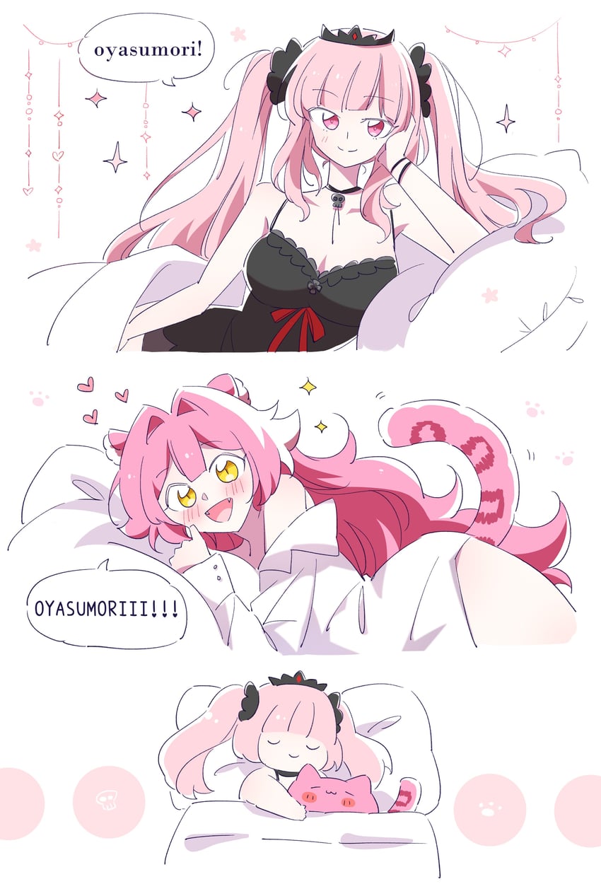 mori calliope and raora panthera (hololive and 1 more) drawn by makoto_shih