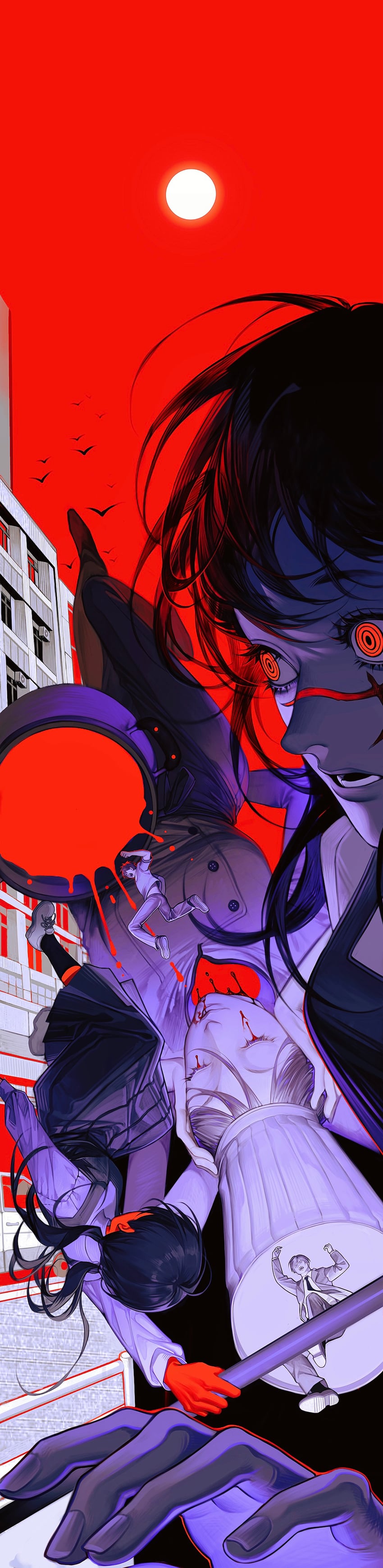 yoru, mitaka asa, and falling devil (chainsaw man) drawn by huli_xiaobai and user_zenn5372