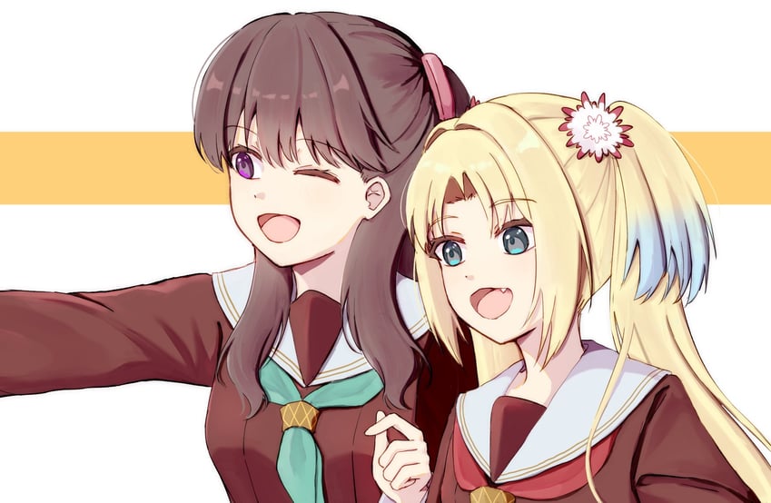 fujishima megumi and osawa rurino (love live! and 1 more) drawn by amane61115