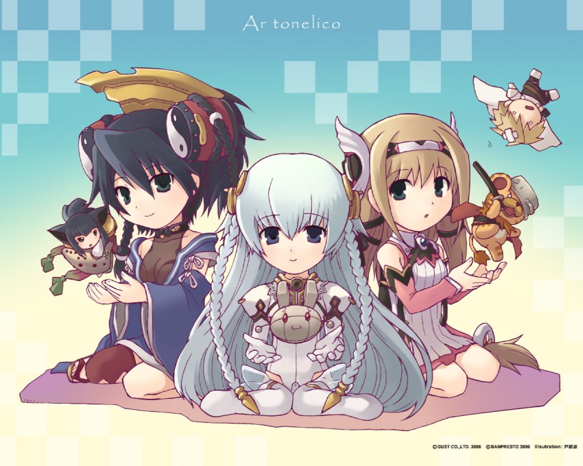 shurelia, aurica nestmile, misha arsellec lune, lyner barsett, hama, and 1 more (ar tonelico and 1 more) drawn by tobe_sunaho