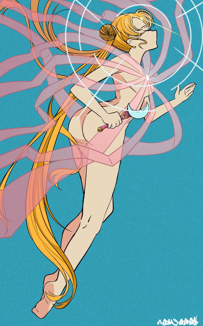 tsukino usagi and sailor moon (bishoujo senshi sailor moon) drawn by hchan017