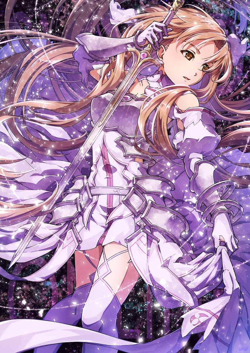 asuna (sword art online and 2 more) drawn by oboro_neko