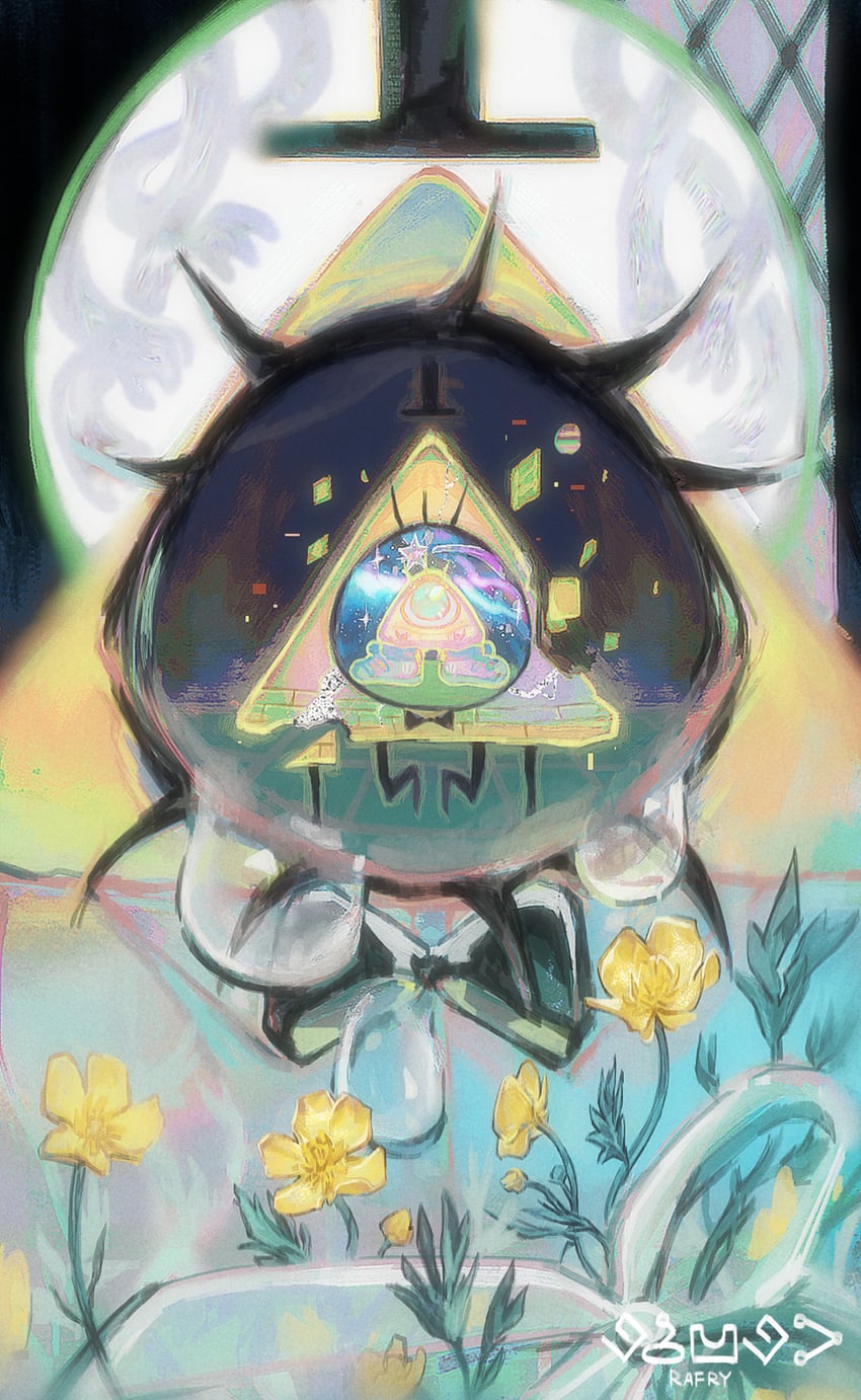 bill cipher (gravity falls) drawn by rafry