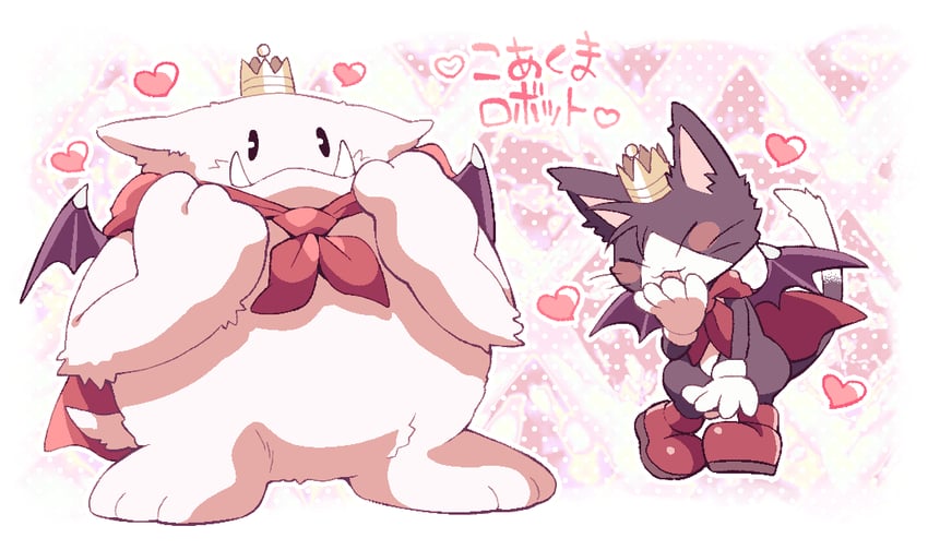 moogle and cait sith (final fantasy and 1 more) drawn by minashirazu