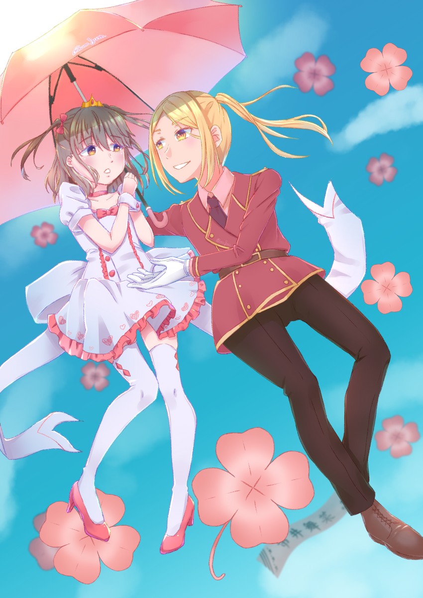 ichii maina and eripiyo (oshi ga budoukan itte kuretara shinu) drawn by lin_(a19980000)