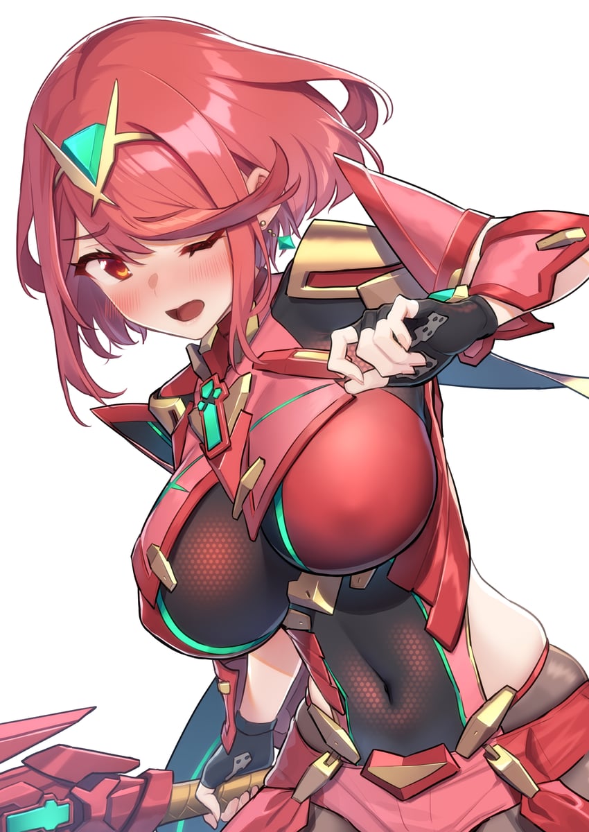 pyra (xenoblade chronicles and 1 more) drawn by baffu
