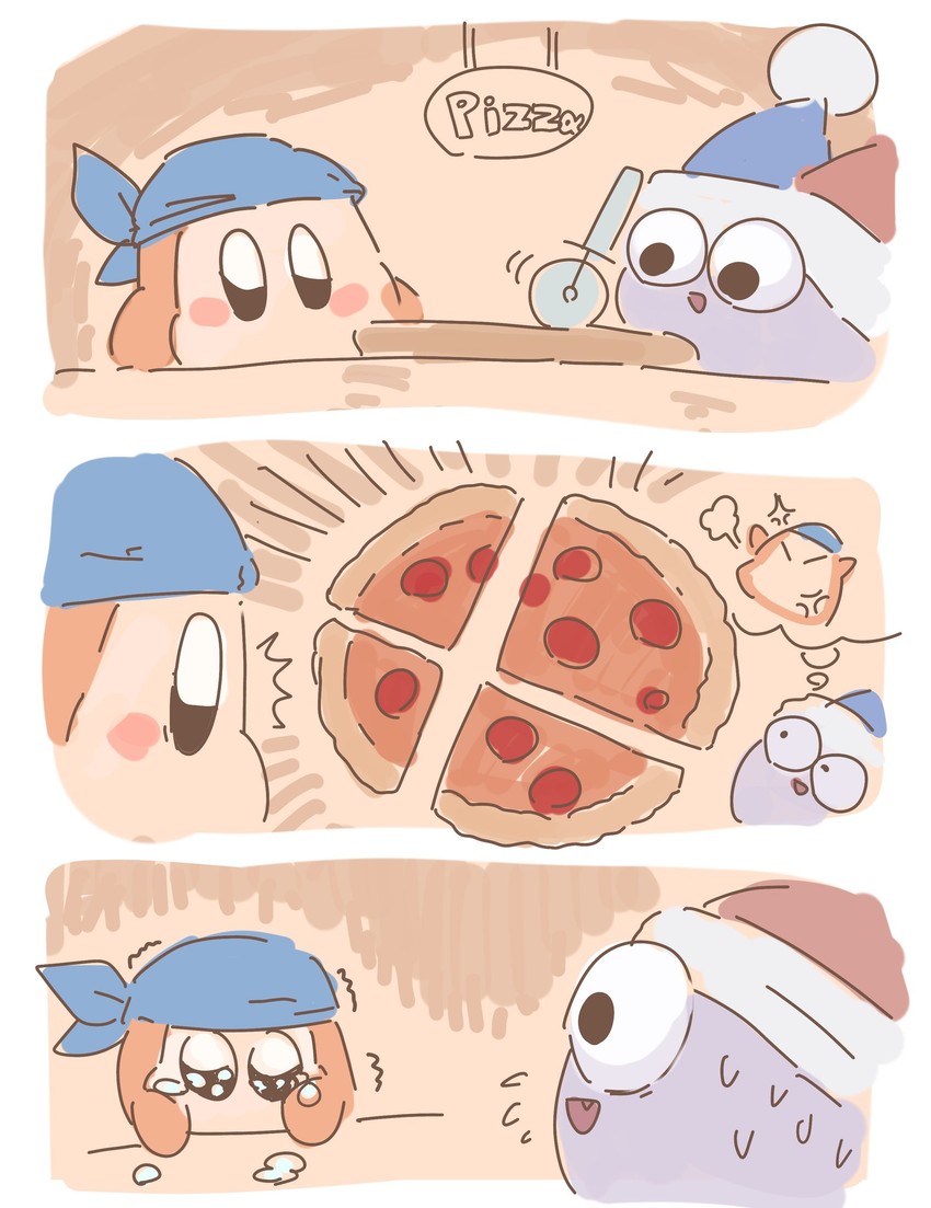bandana waddle dee and marx (kirby and 1 more) drawn by shiburingaru