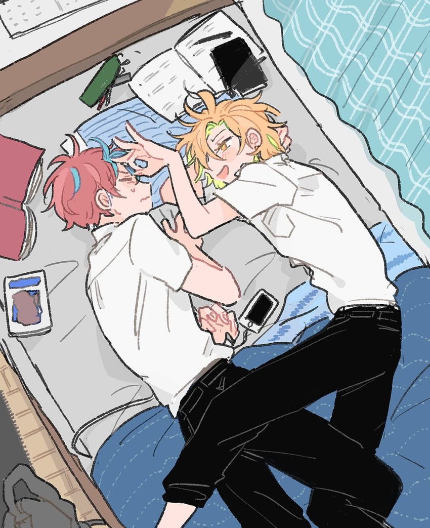 kannonzaka doppo and izanami hifumi (hypnosis mic) drawn by mido_mokuzu
