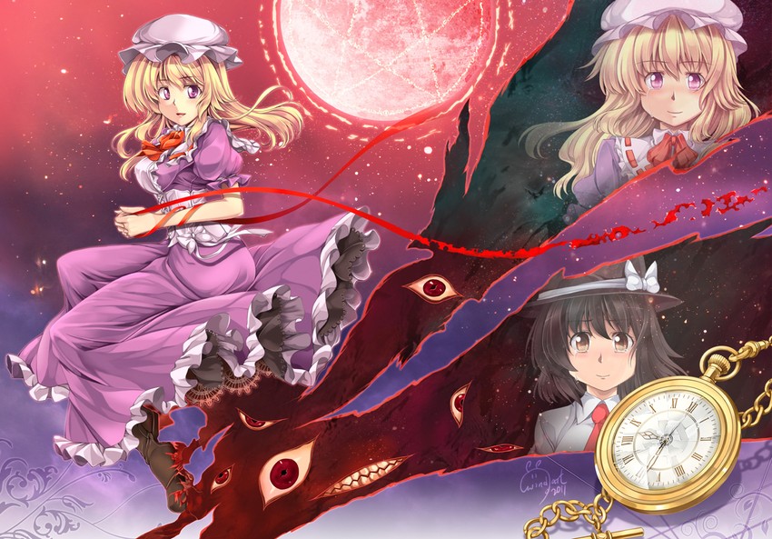 usami renko and maribel hearn (touhou) drawn by windart