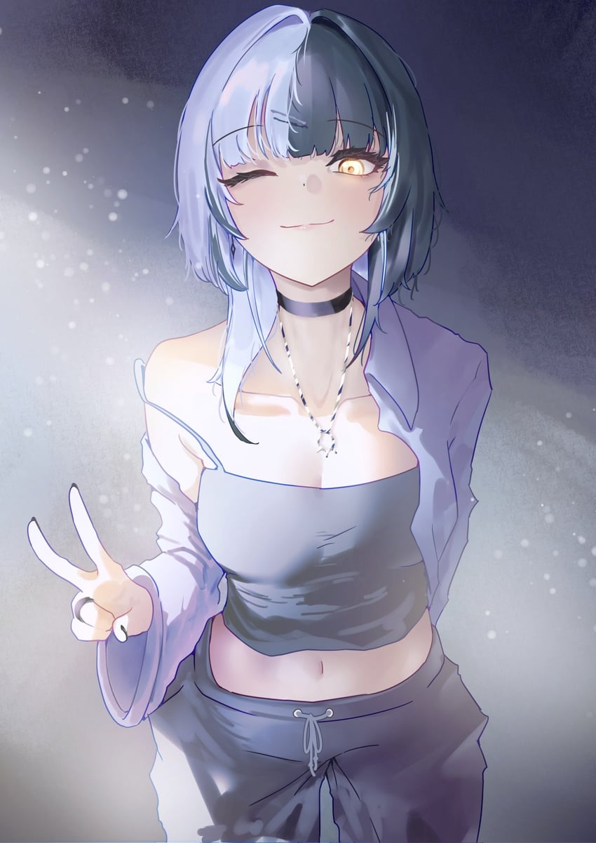 shiori novella (hololive and 1 more) drawn by mofumogu_(mogu-tan)