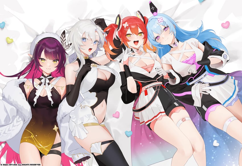 liora walkyria, penelope wiseman, etherna helen, and etherna celine (v&u entertainment) drawn by ohisashiburi